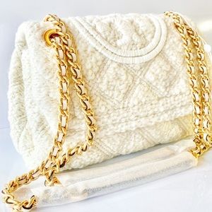 Tory Burch Tweed Quilted Purse